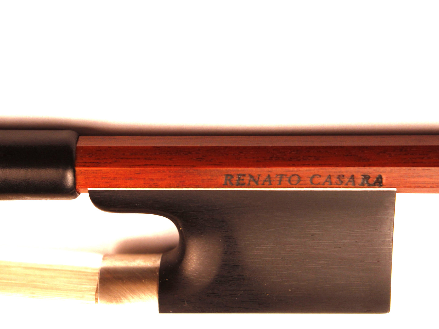 Handcrafted Violin Bow by Renato Casara – Pernambuco Wood, Silver Mounted