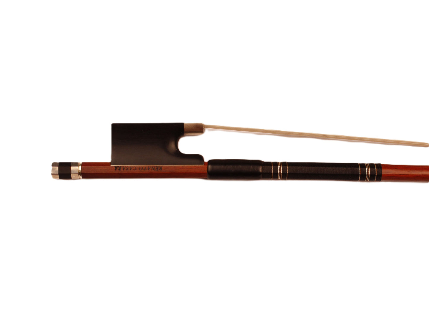 Handcrafted Violin Bow by Renato Casara – Pernambuco Wood, Silver Mounted