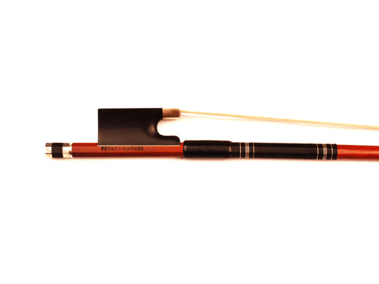 Handcrafted Violin Bow by Renato Casara – Pernambuco Wood, Silver Mounted